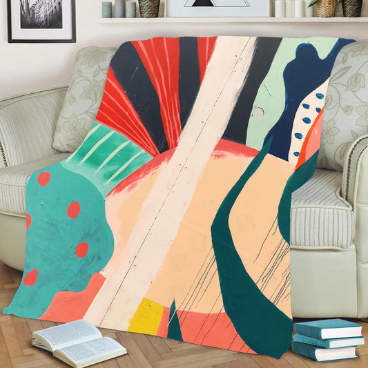 Abstract Art Fleece Throw Blanket