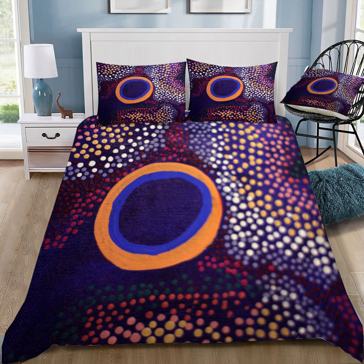Aboriginal Print Doona / Duvet Cover and 2 Pillow Slips