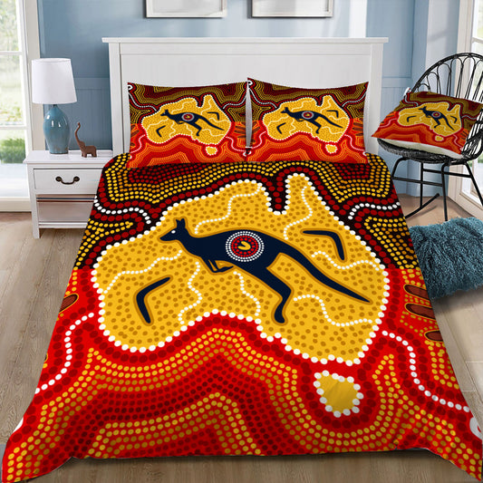 Aboriginal Australia Print Doona / Duvet Cover and 2 Pillow Slips