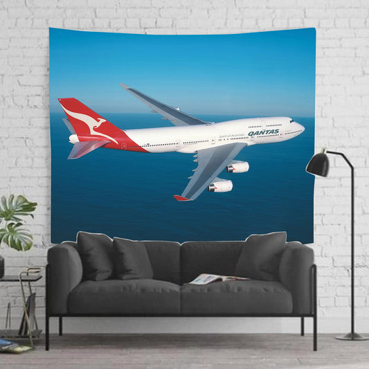 Qantas 747-400 In Flight Tapestry