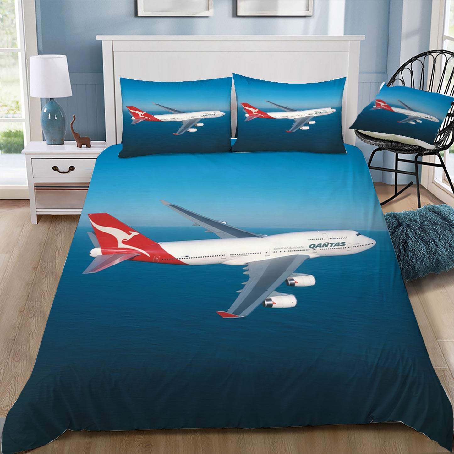 Qantas 747-400 Doona / Duvet Cover and 2 Pillow Slips