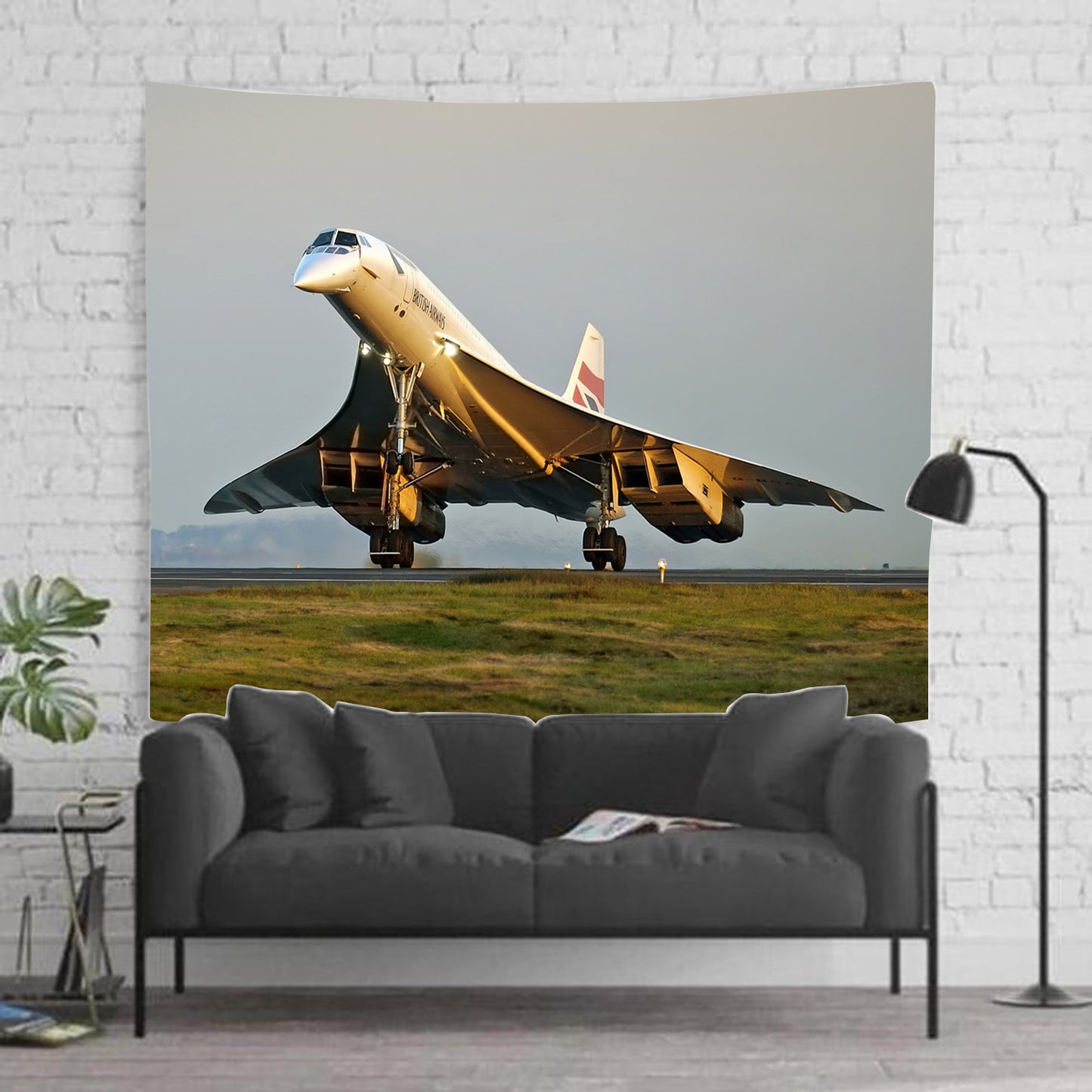 British Airways Concorde Taking Off Tapestry