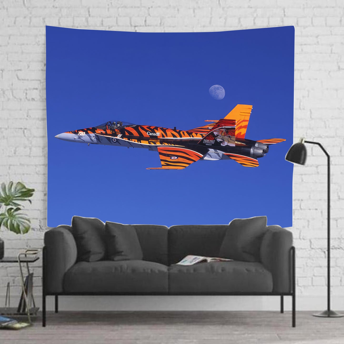 Canadian FA-18 In Flight Tapestry