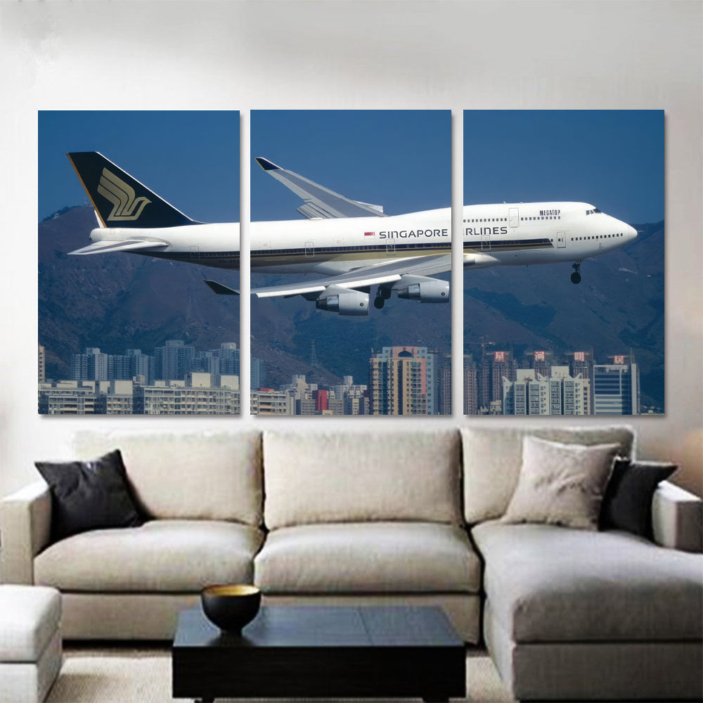 Singapore Airlines 747-400 on Finals 1JP280