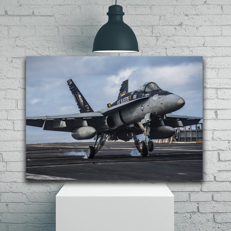 USN FA-18 Carrier Touchdown 1JP329