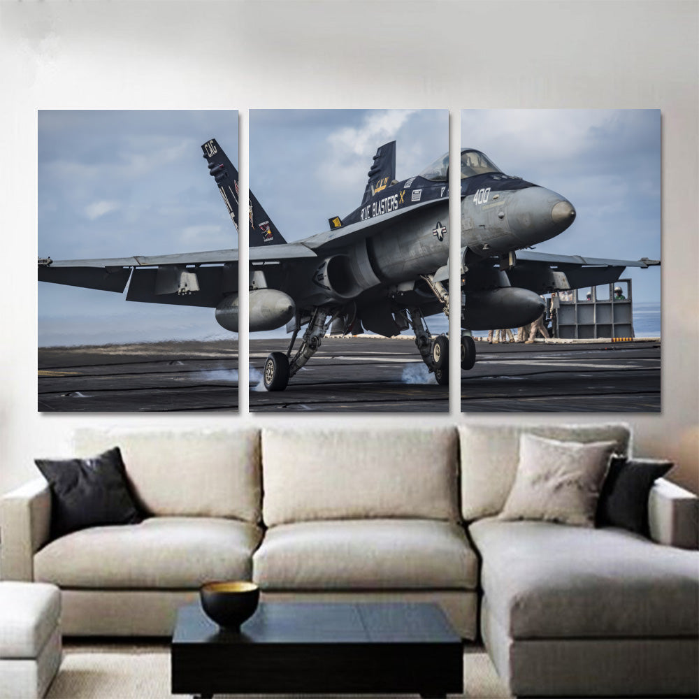 USN FA-18 Carrier Touchdown 1JP329