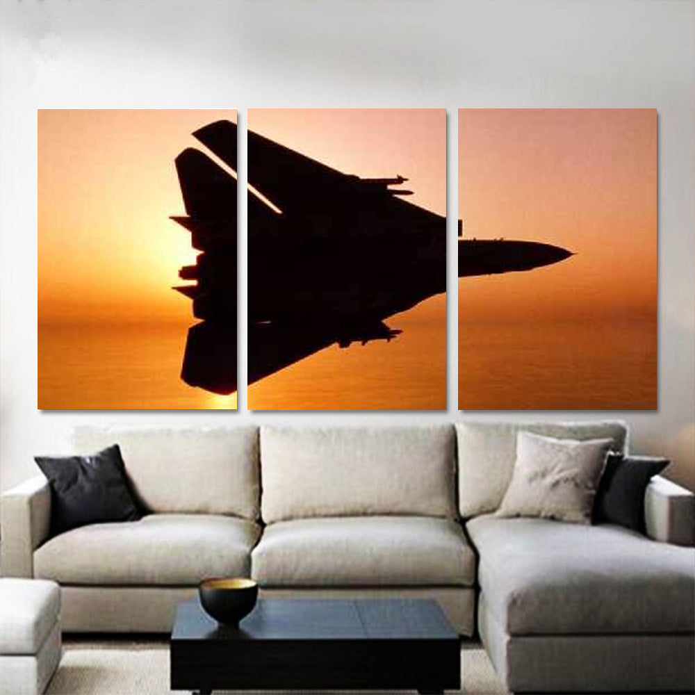 USN F-14 Tomcat Turning into a Sunset 1JP360