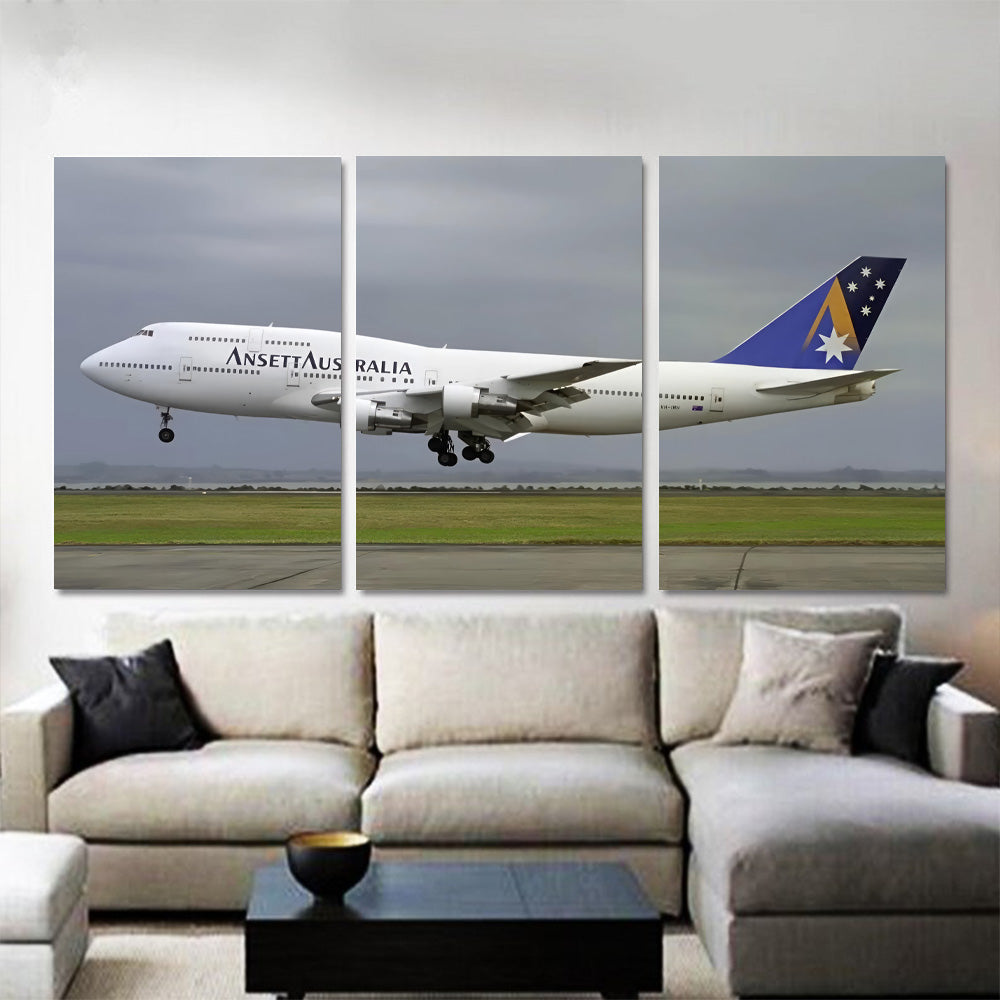 Ansett Australia 747-300 Touching Down 1JP384