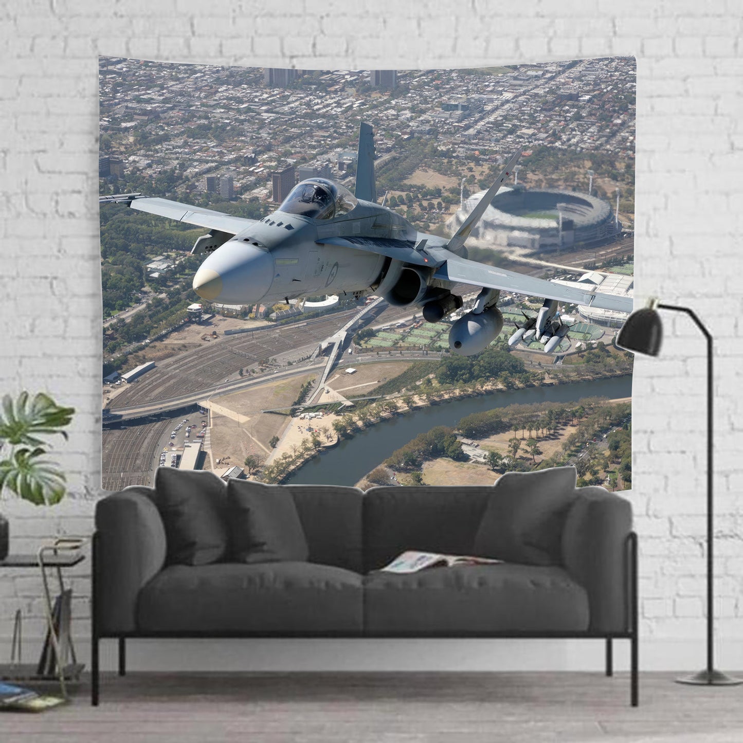 Raaf FA-18 Head On Tapestry
