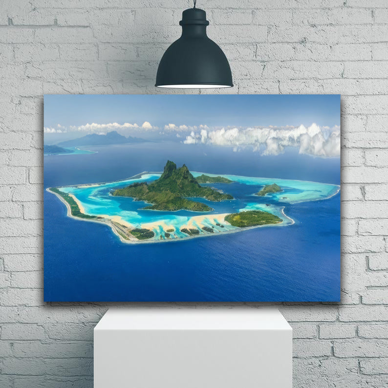 Mo`orea Island Tahiti Aerial View 1JP414