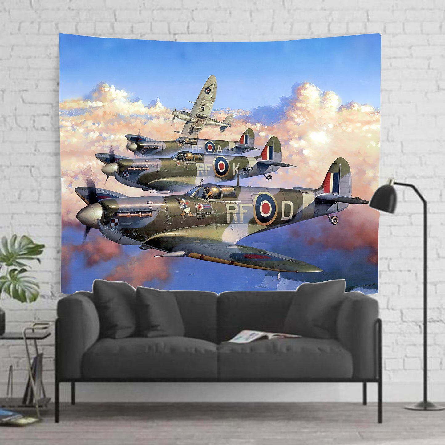 RAF Supermarine Spitfires Formation Tapestry