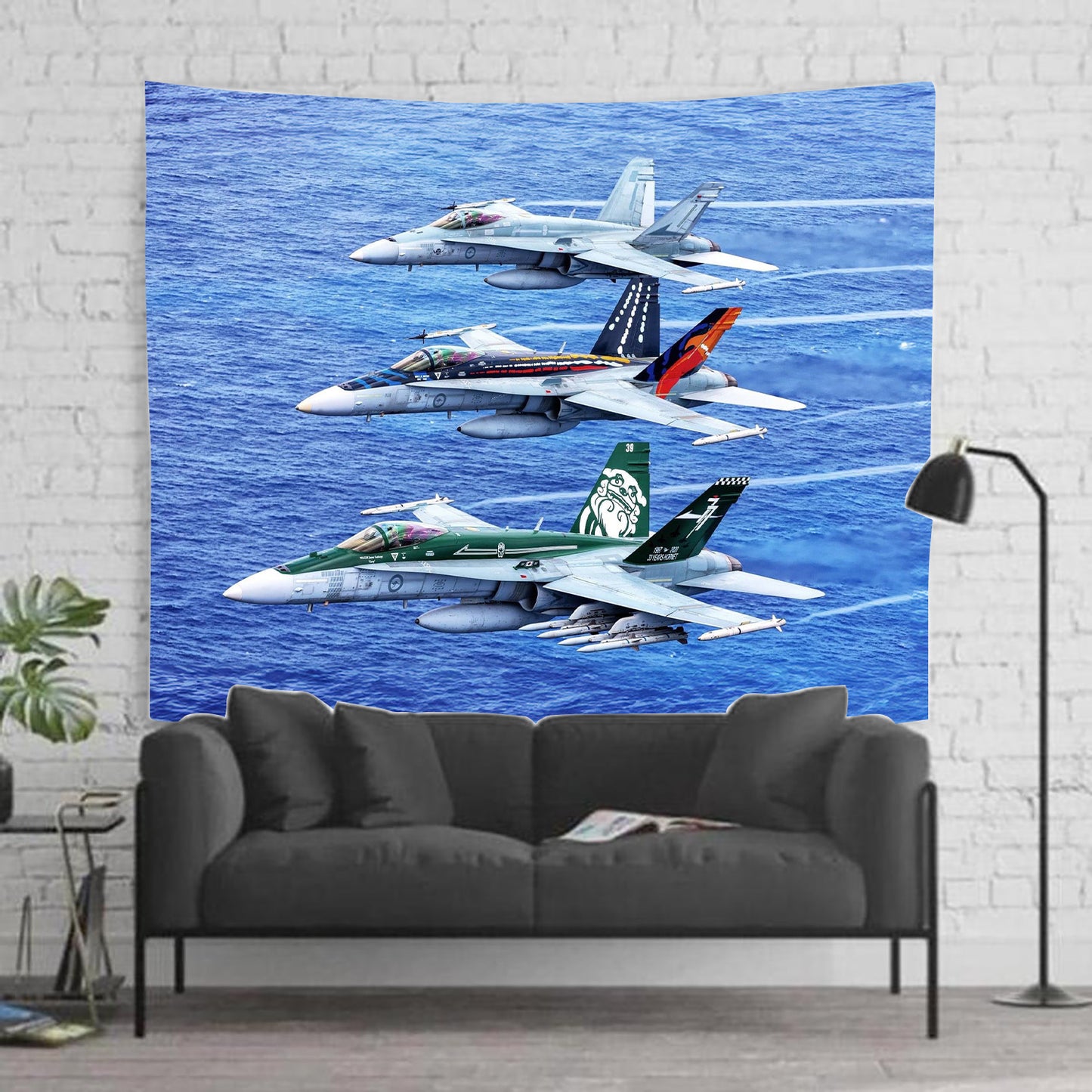 3 Raaf FA-18`s In Formation Tapestry