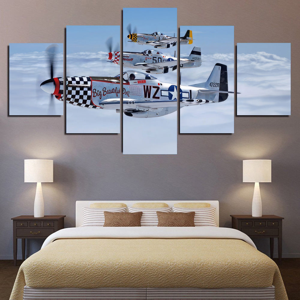 P-51 Mustangs In Flight 1JP455