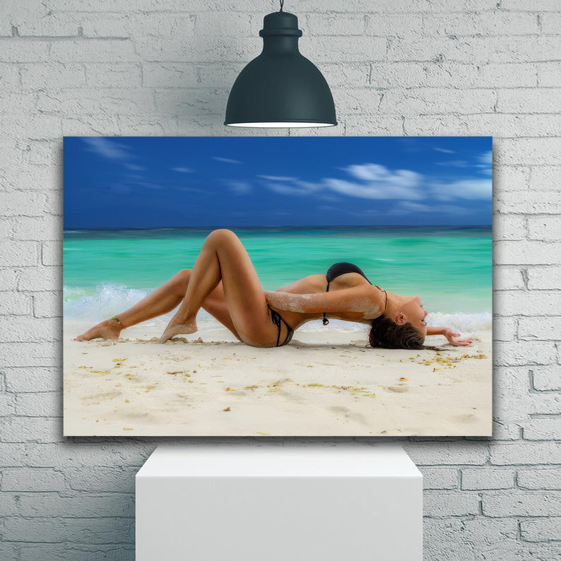 Female Relaxing on the Beach 1JP532