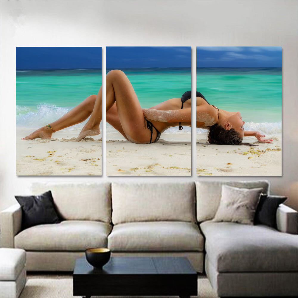 Female Relaxing on the Beach 1JP532