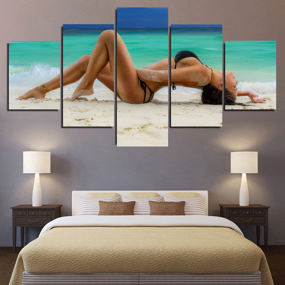 Female Relaxing on the Beach 1JP532