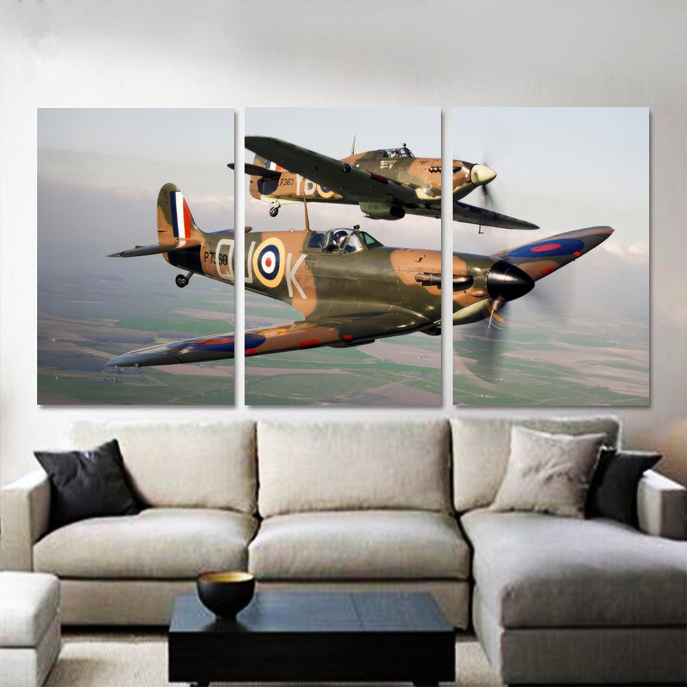 2 Hawker Hurricanes in flight 1JP563