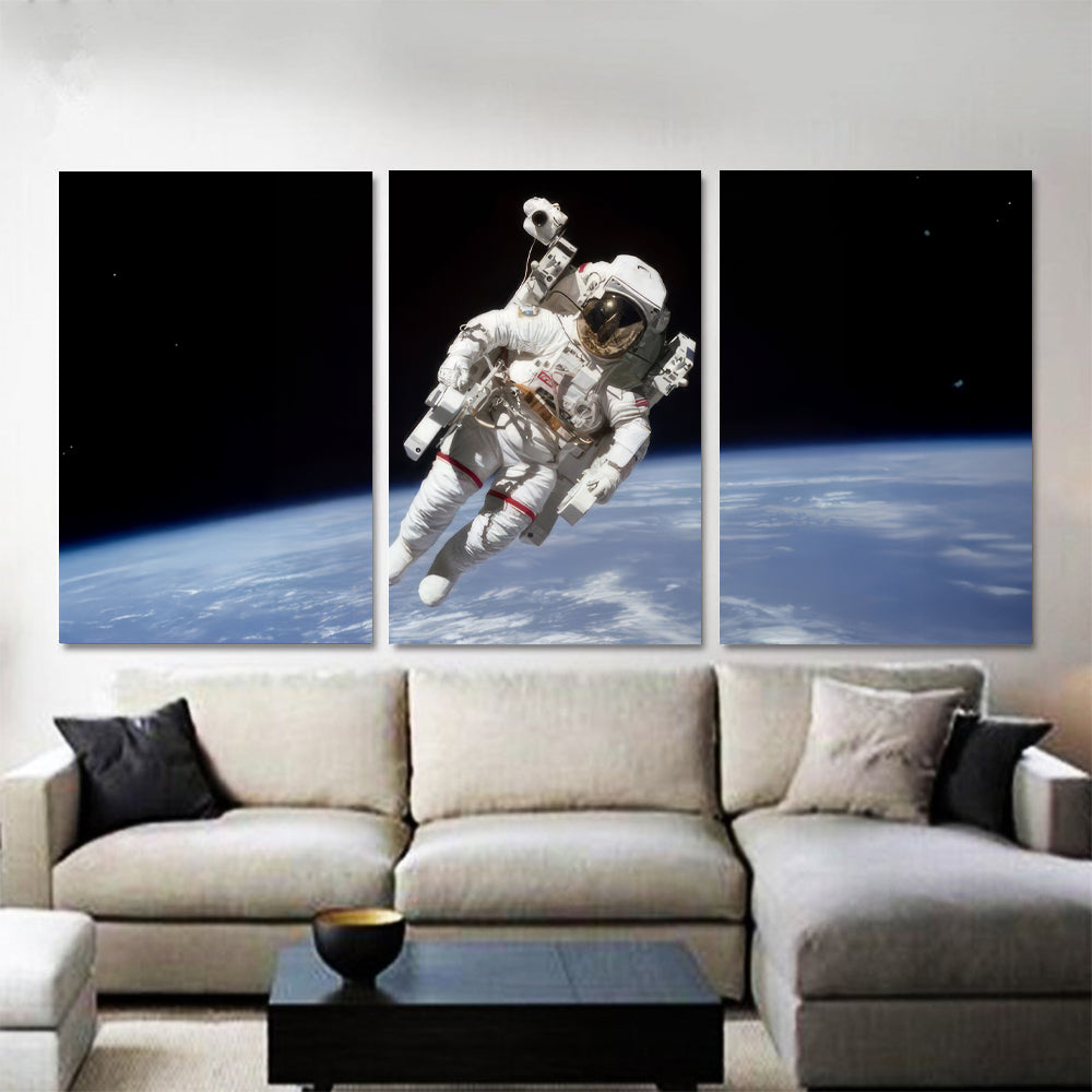 Astronaut on a Space Walk Head on