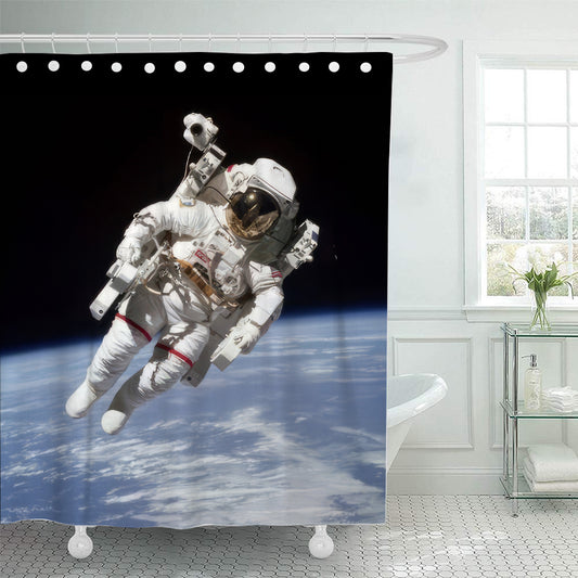 Astronaut on a Space Walk Shower Curtain