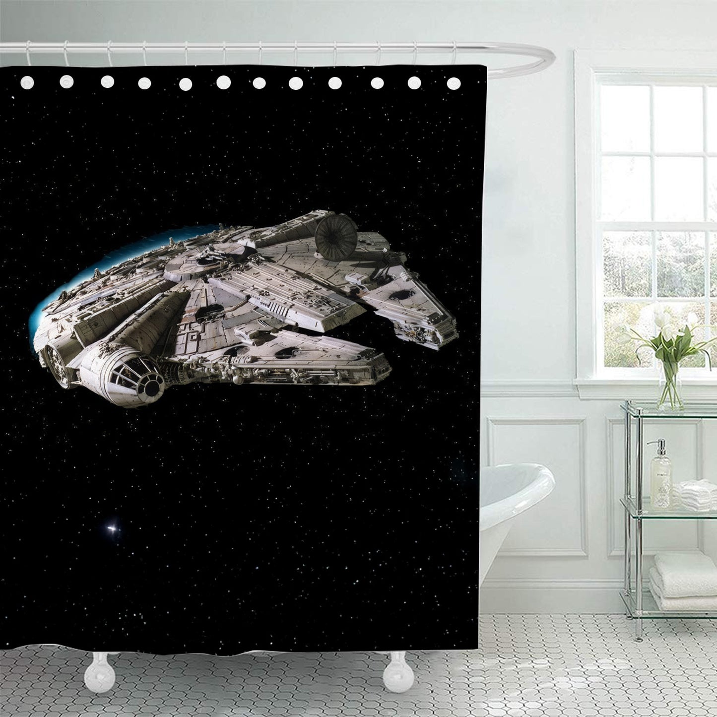 Millennium Falcon Shower Curtain