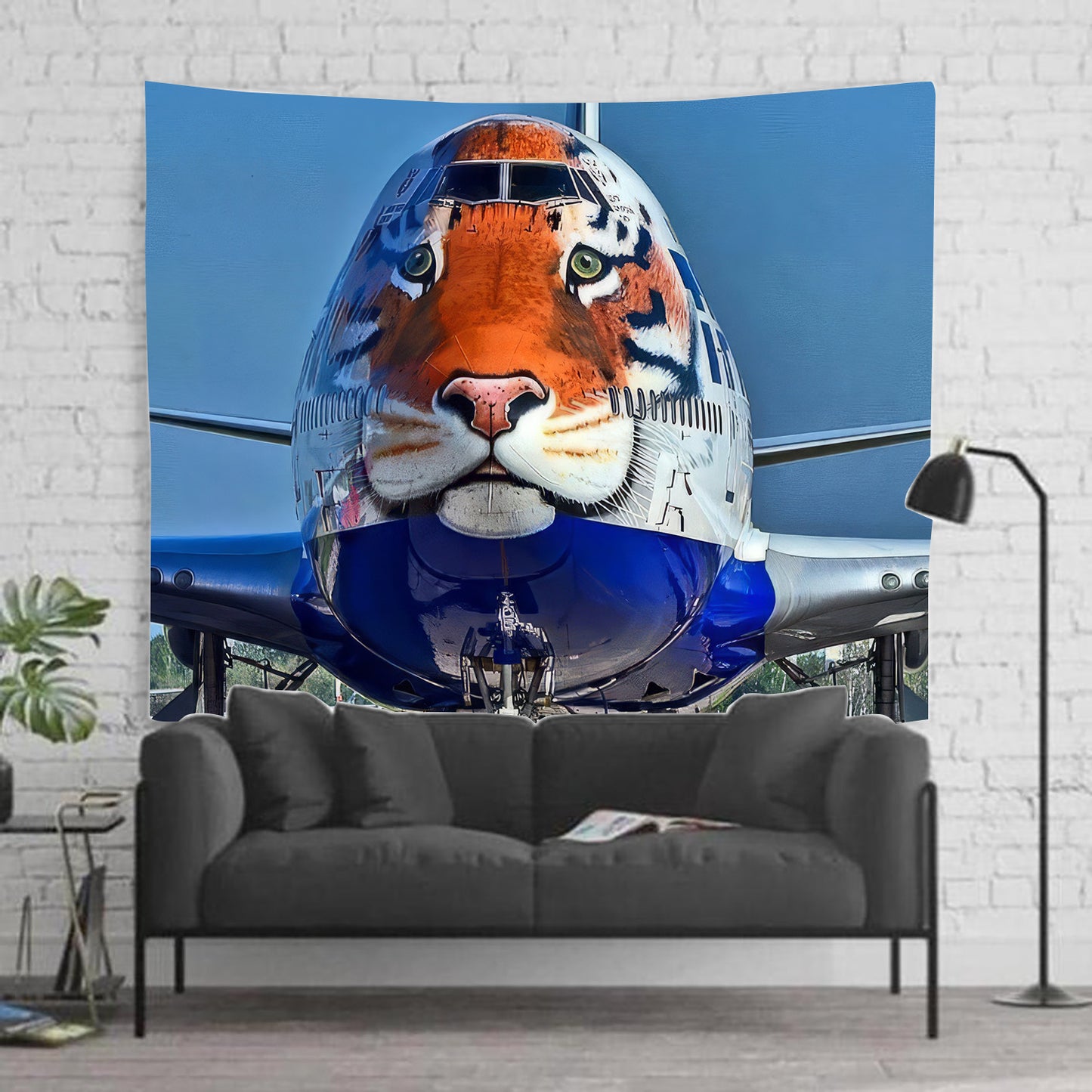 Rossiya 747-400 Tiger Up Close Tapestry