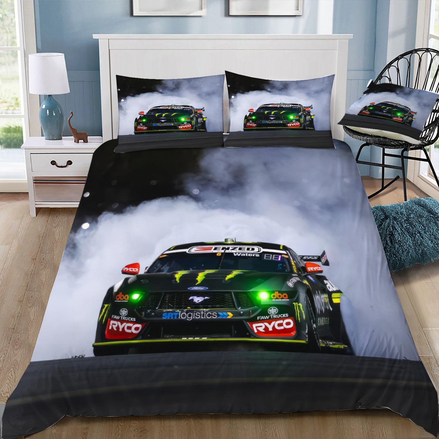 Cam Waters Supercar Win Burnout Doona / Duvet Cover and 2 Pillow Slips