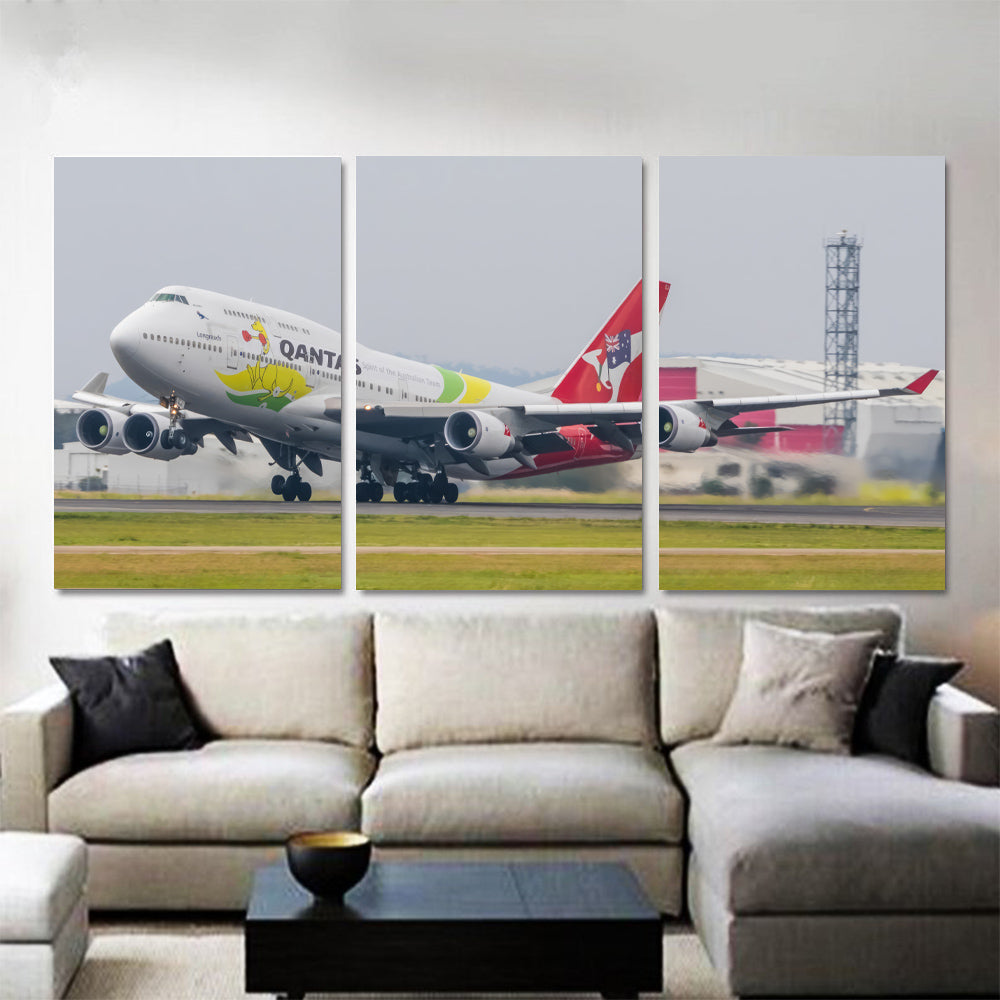 Qantas 747-400 Taking Off 1PGR030