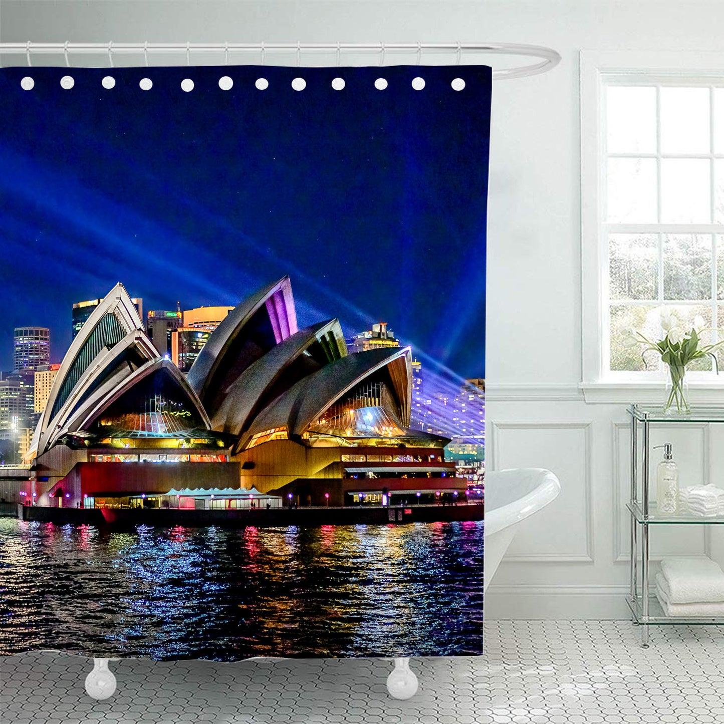 Sydney Opera House at Night Shower Curtain