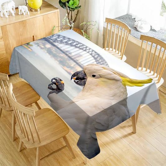 Sulphur Crested Cockatoo & Harbour Bridge Rectangle Table Cloth