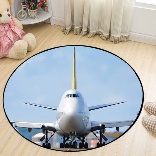 747-400 Head On Round Rug