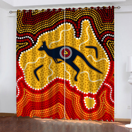 Aboriginal Australia Print Window Curtains