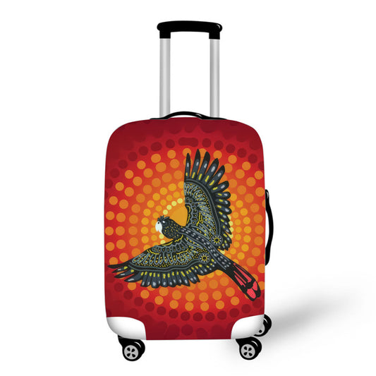 Aboriginal Black Cockatoo Luggage / Suitcase Covers