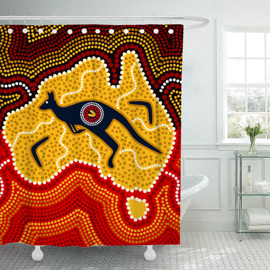 Aboriginal Australia Print Shower Curtain