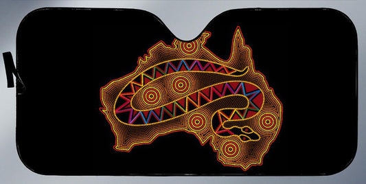 Aboriginal Australia Snake Sunshade For Cars & Trucks