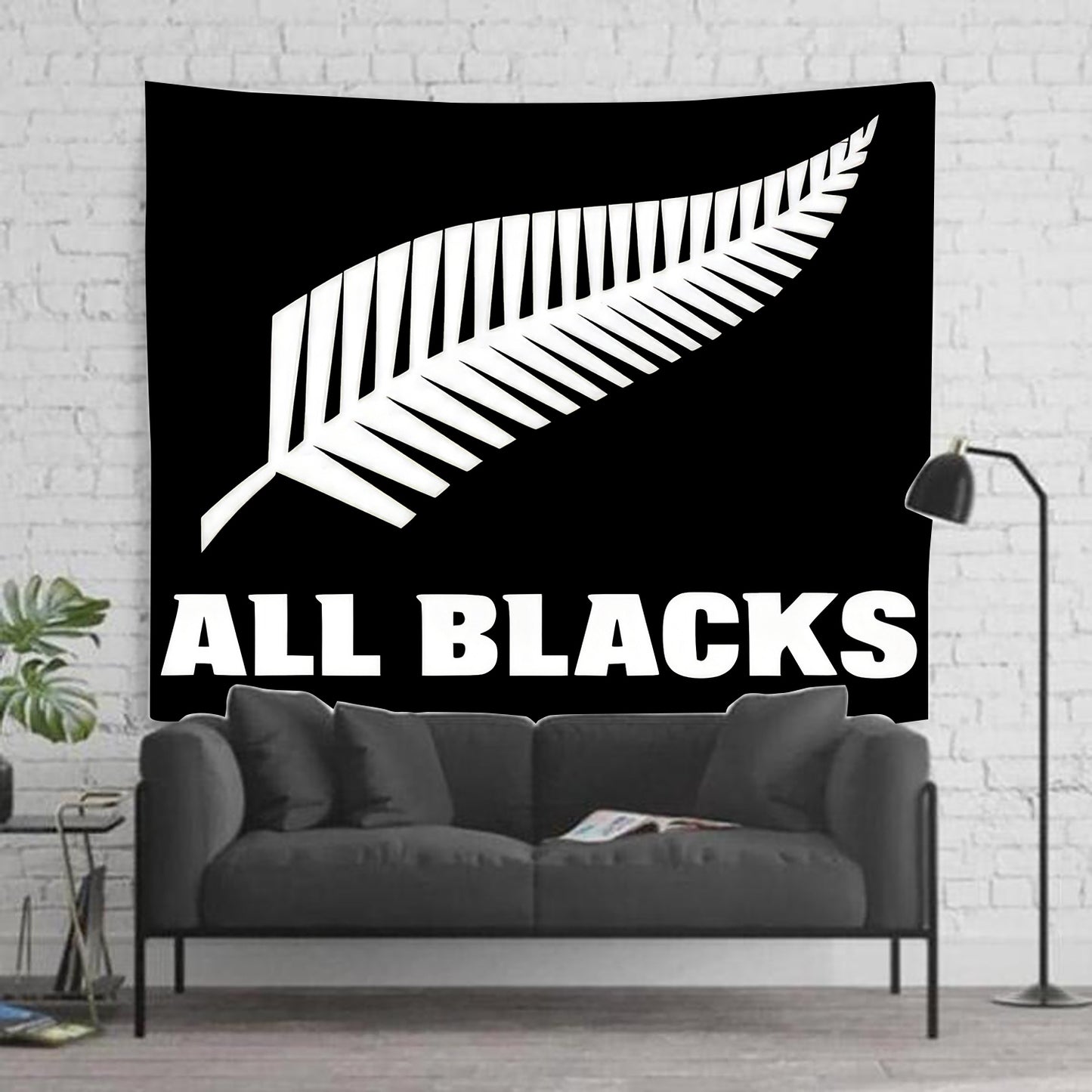 All Blacks Silver Fern Tapestry