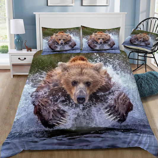 Angry Bear Doona / Duvet Cover and 2 Pillow Slips