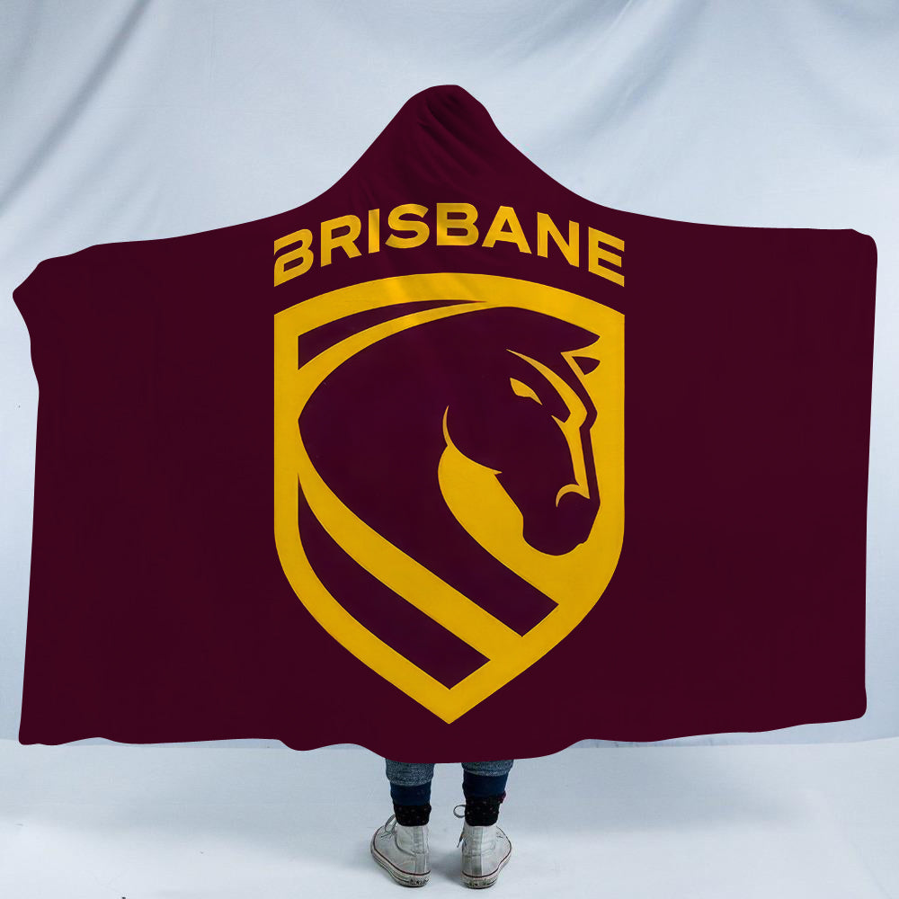New Brisbane Broncos Logo Hooded Blanket