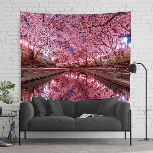 Cherry Blossoms in Tokyo Tapestry