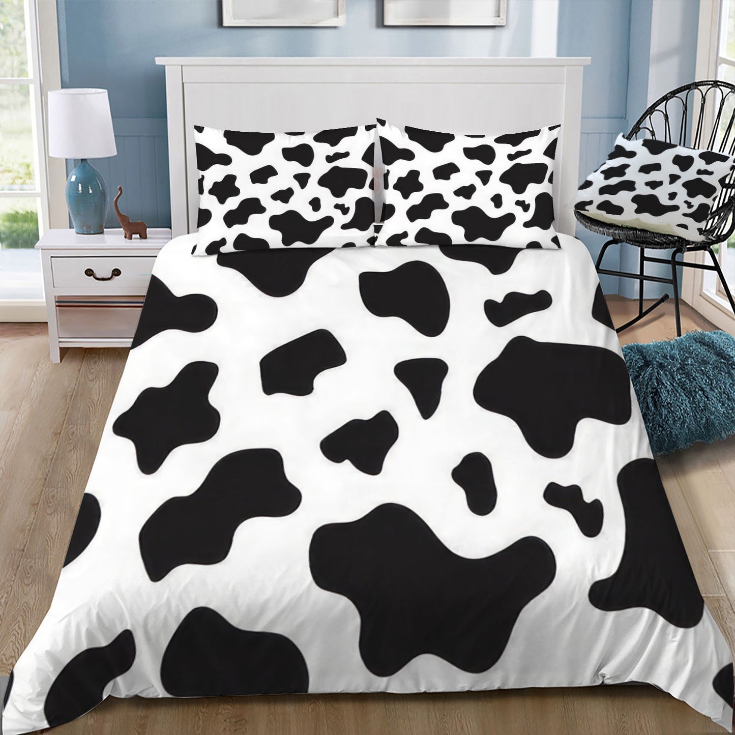 Cow Pattern Print Doona / Duvet Cover and 2 Pillow Slips