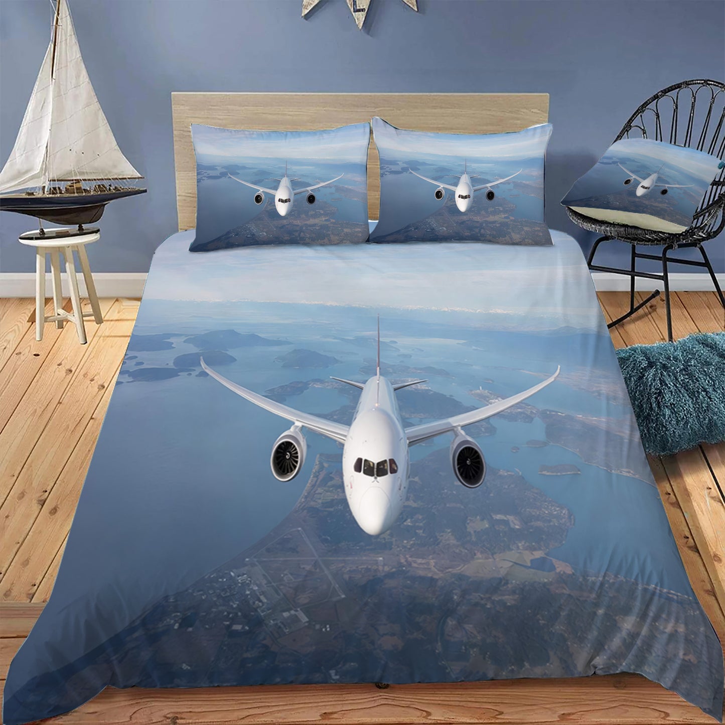 787 Head On Doona / Duvet Cover and 2 Pillow Slips