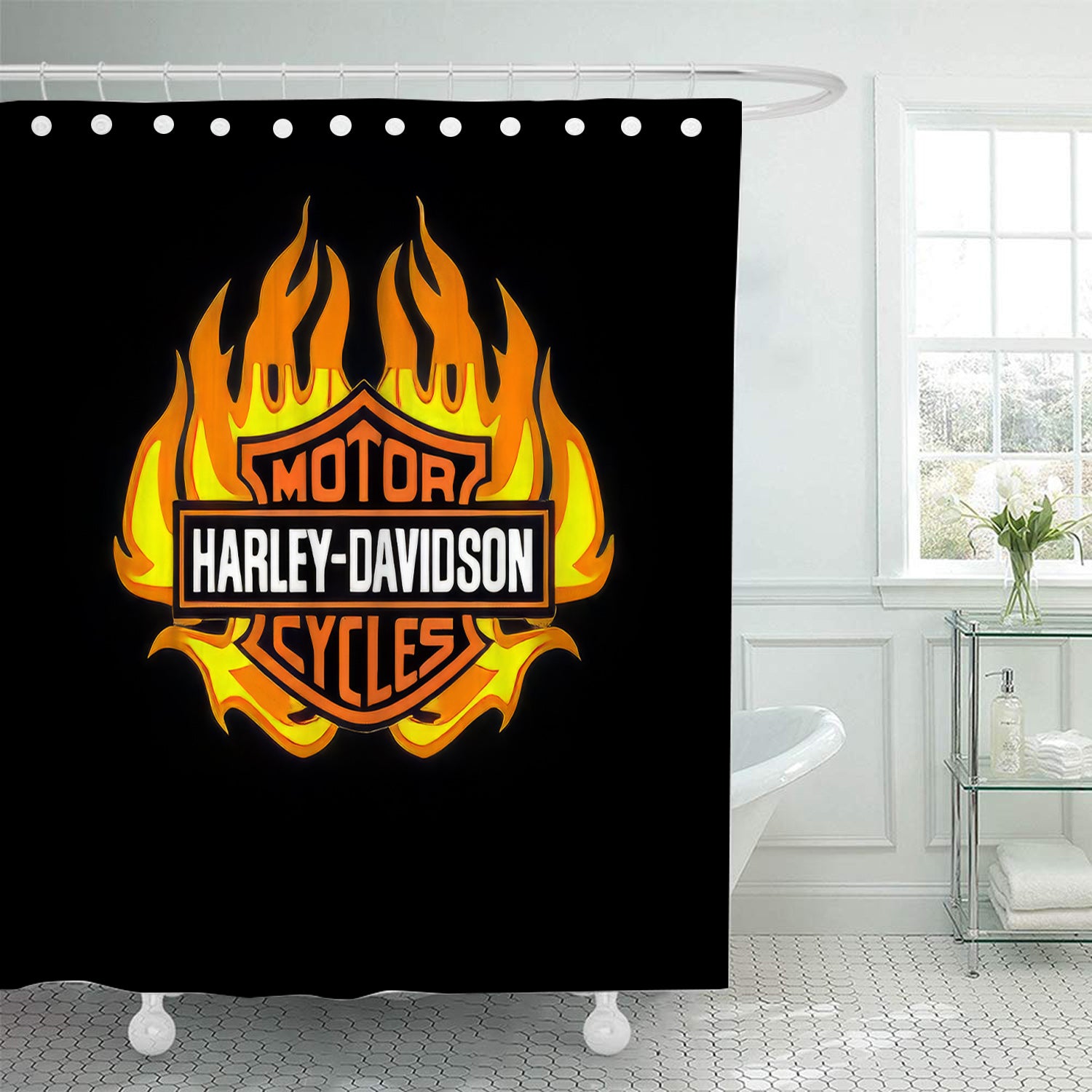Harley Davidson Shower Curtain