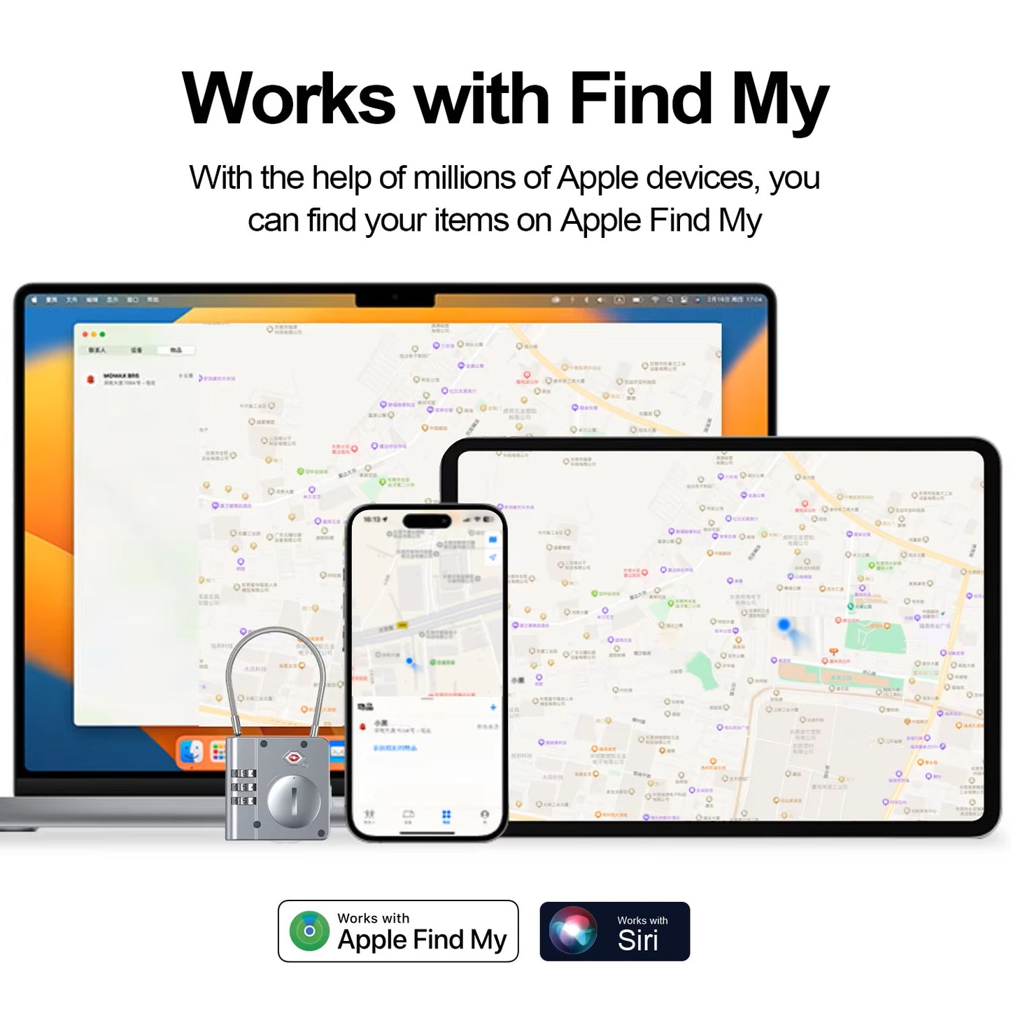 Travel Smartlock Padlock with Tracking