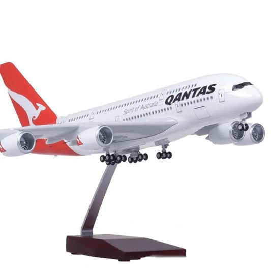47cm 1/160 LED & Non LED Qantas A380 Model Plane
