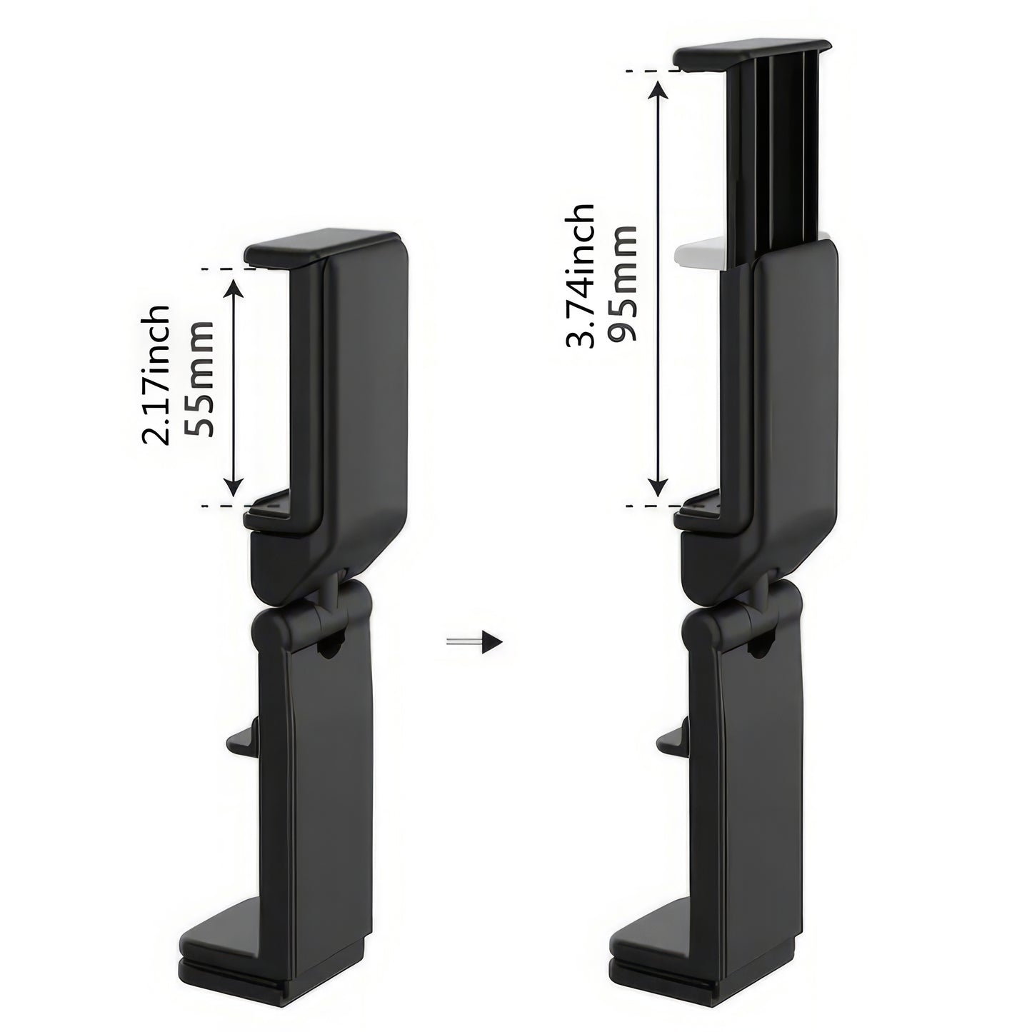 Airplane Phone Holder, Portable Travel Stand Desk Flight Foldable Adjustable Rotatable Seat Bracket
