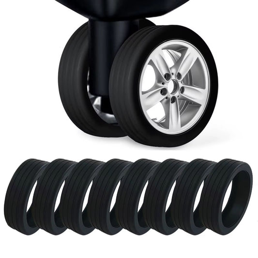 4/8 Pieces Set Silicone Luggage Protector Wheel Covers