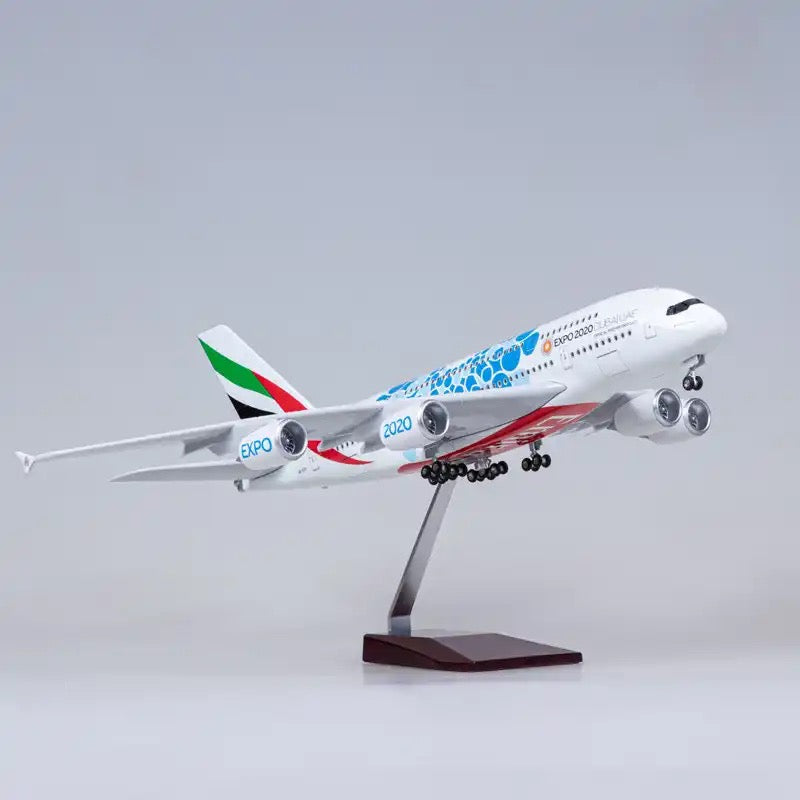 Emirates Blue Bubble Airbus A380 47cm 1/160 LED & Non LED Model Plane