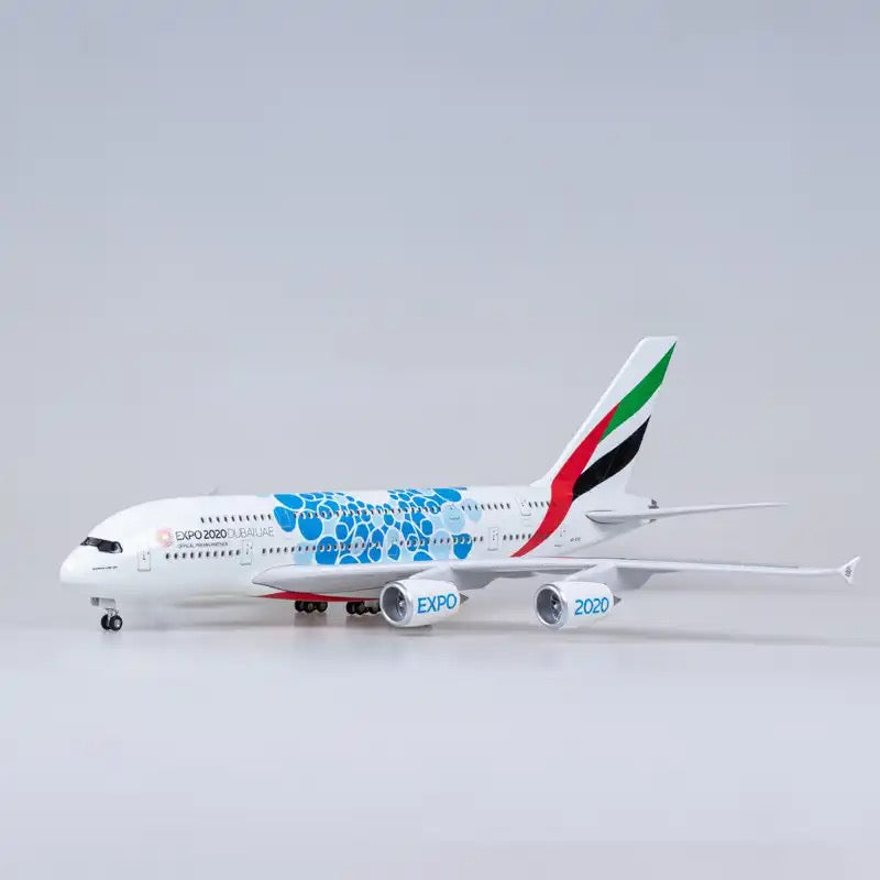 Emirates Blue Bubble Airbus A380 47cm 1/160 LED & Non LED Model Plane