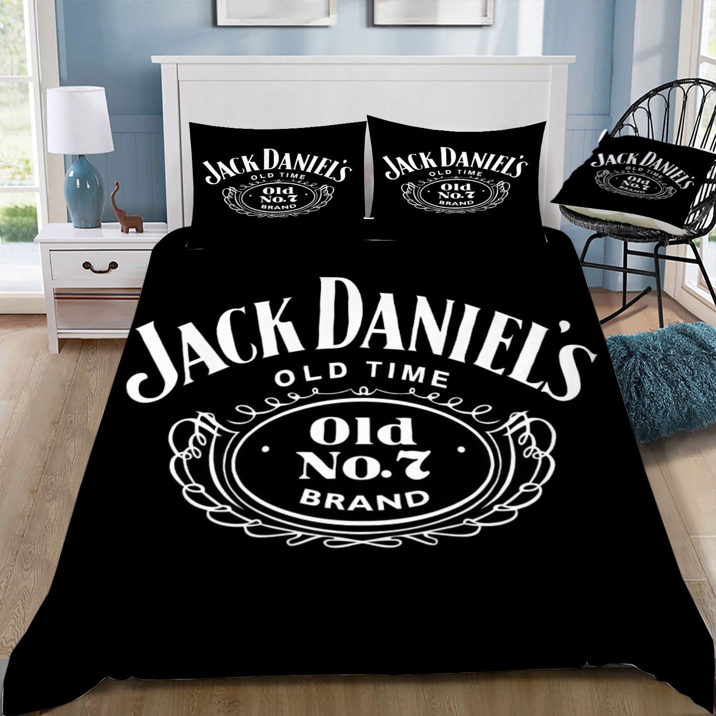 Jack Daniels Doona / Duvet Cover and 2 Pillow Slips