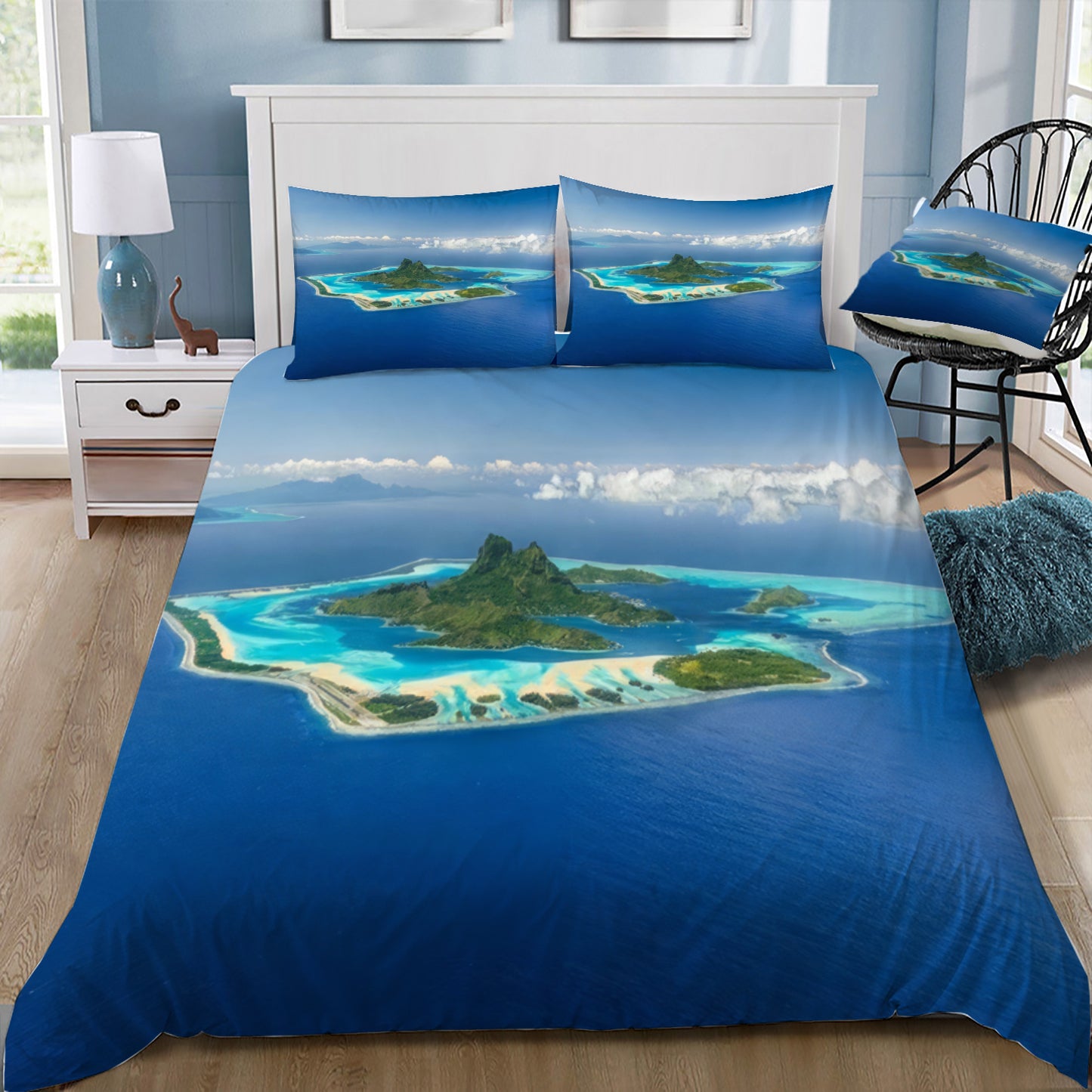 Mo`orea Island Tahiti Doona / Duvet Cover and 2 Pillow Slips