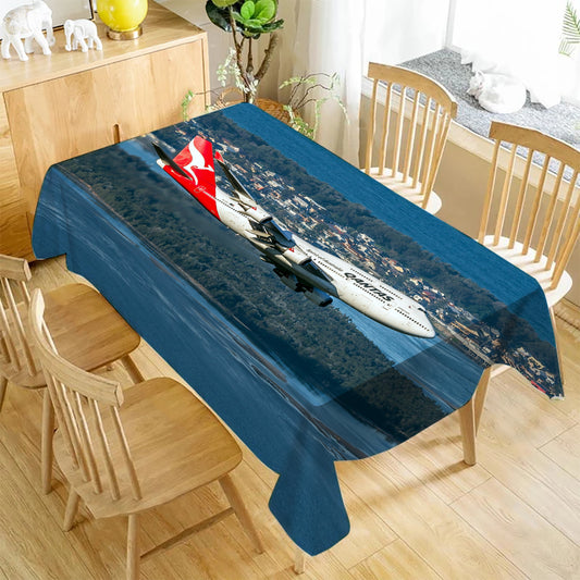 Qantas 747-400 VH-OEJ Farewell Rectangle Table Cloth